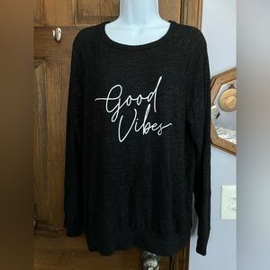 Good Vibes Black Long Sleeve Tee Shirt